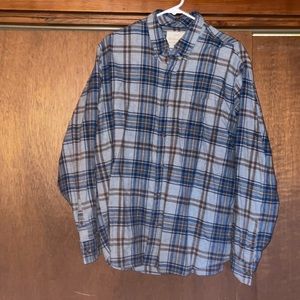 Blue/Gray XL Flannel Button Down